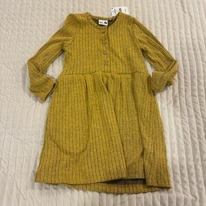 Cotton On Kids Mustard Gold Dress Size 6 NEW